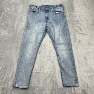 Levis 512 Jeans Mens 33x30 Blue Denim Light Wash Straight Leg 5-Pocket Design